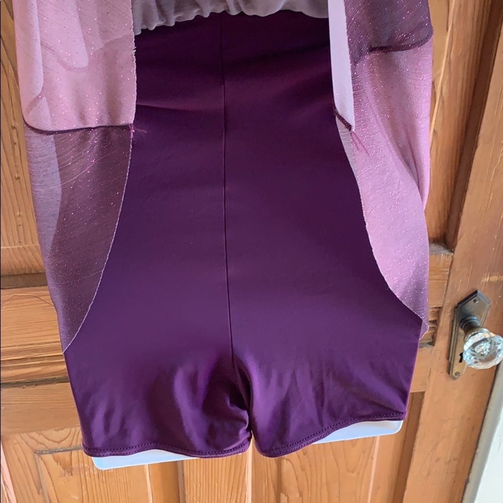 Sparkly Purple Dance Performance Dress - Picture 9 of 14
